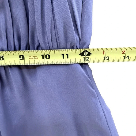 Bari Jay Bridesmaids Lavender Dress Maxi Chiffon V-neck Sleeveless A-line 6 - Picture 11 of 16